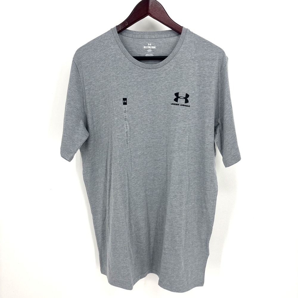 Under Armour Mens Loose Fit T-Shirt Gray Short Sleeve Size XL Tall NWT New
